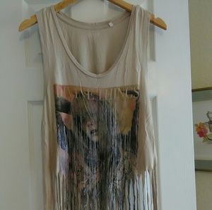 Beige sleeveless top